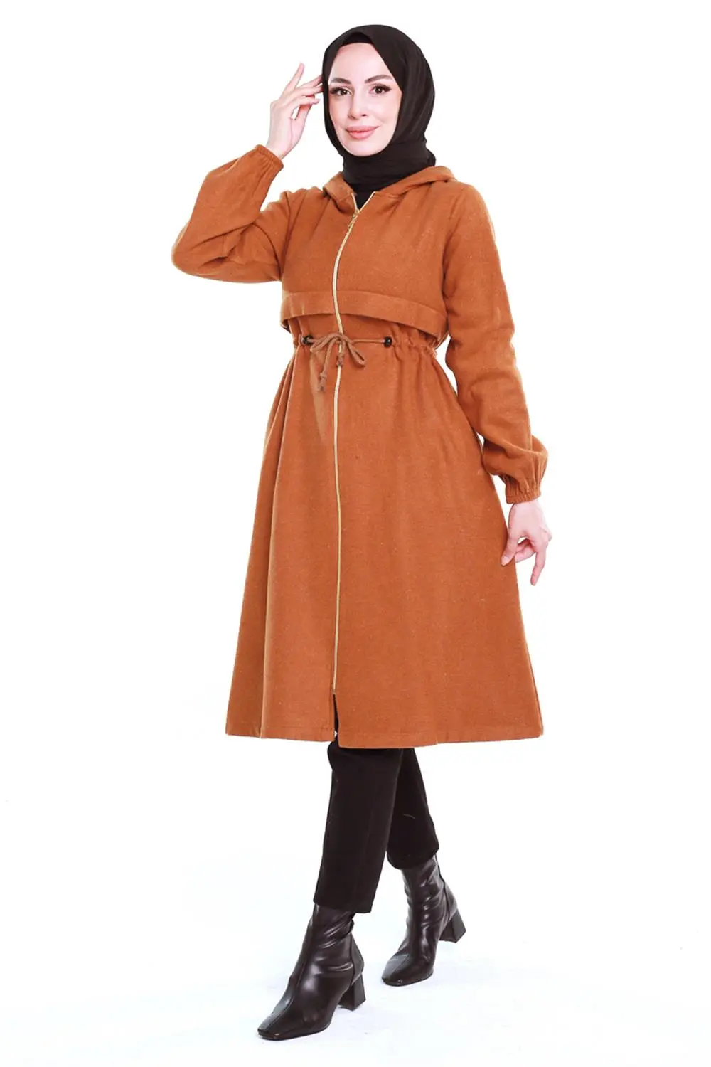 Spor Kaşe Kaban Kahverengi-detail