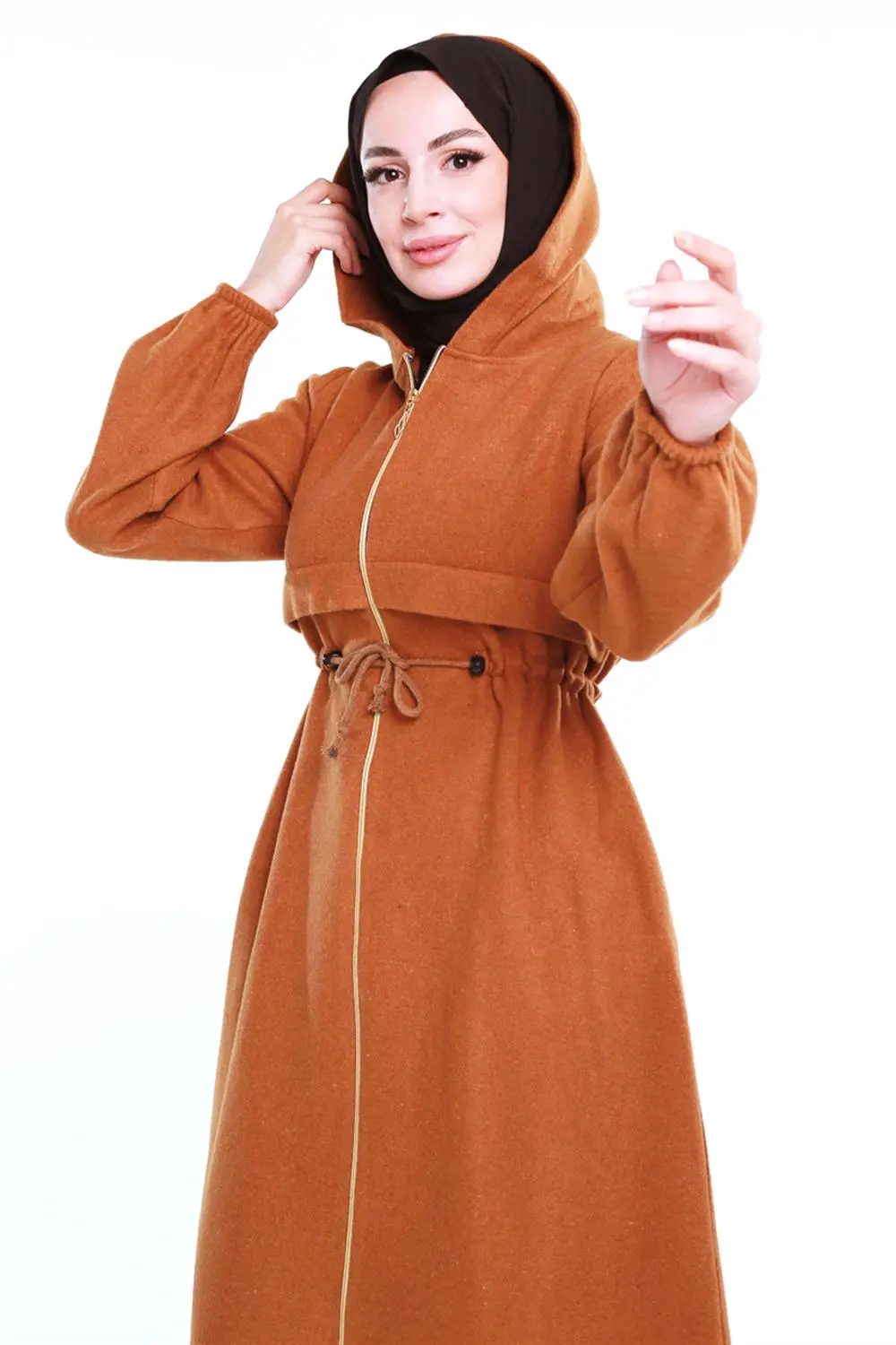 Spor Kaşe Kaban Kahverengi-detail