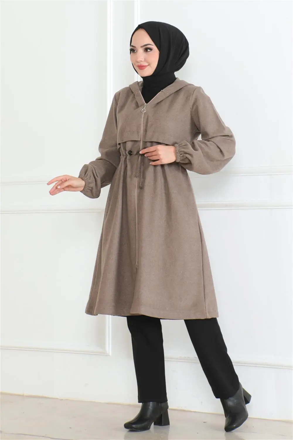 Spor Kaşe Kaban Kahverengi-detail