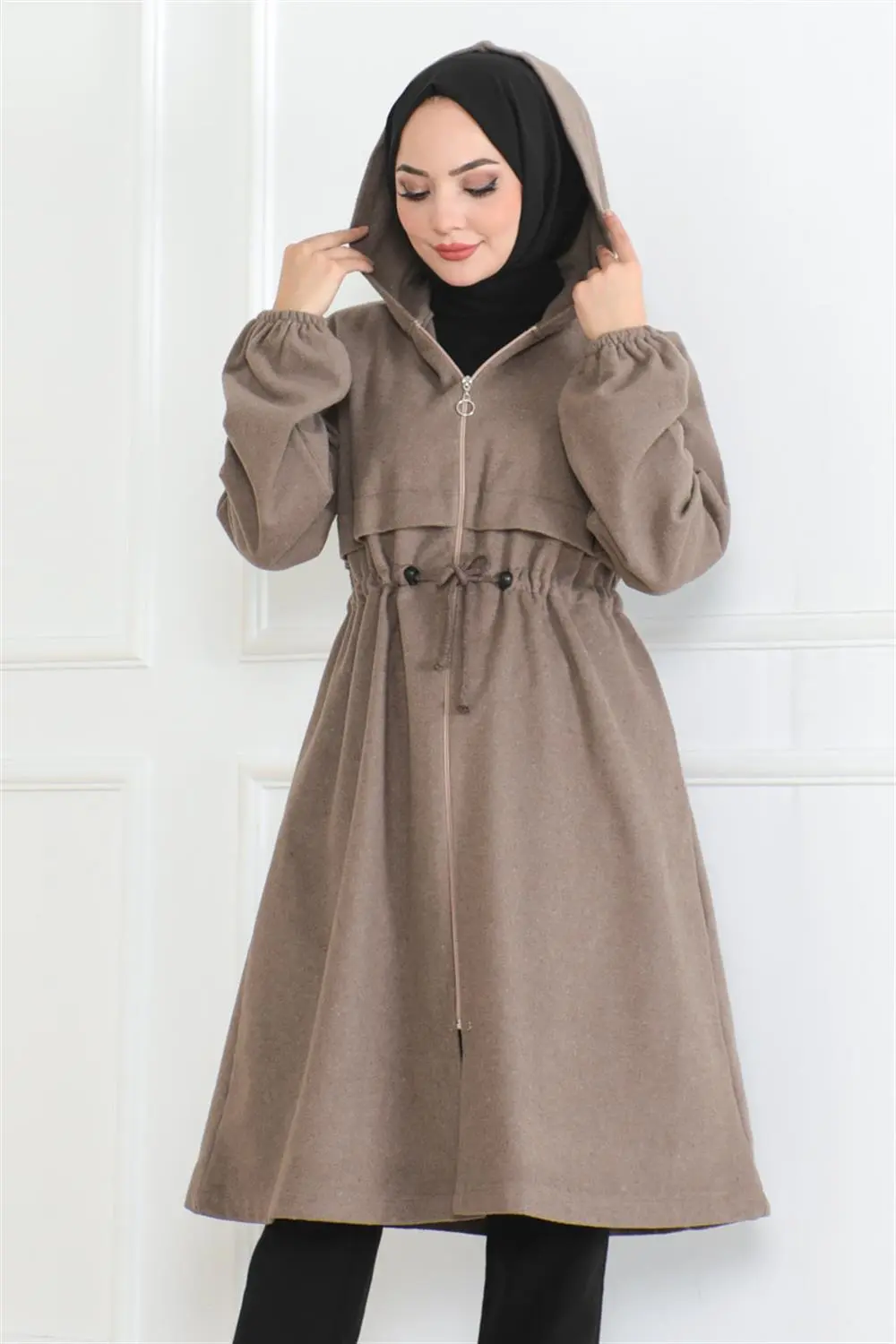 Spor Kaşe Kaban Kahverengi-detail