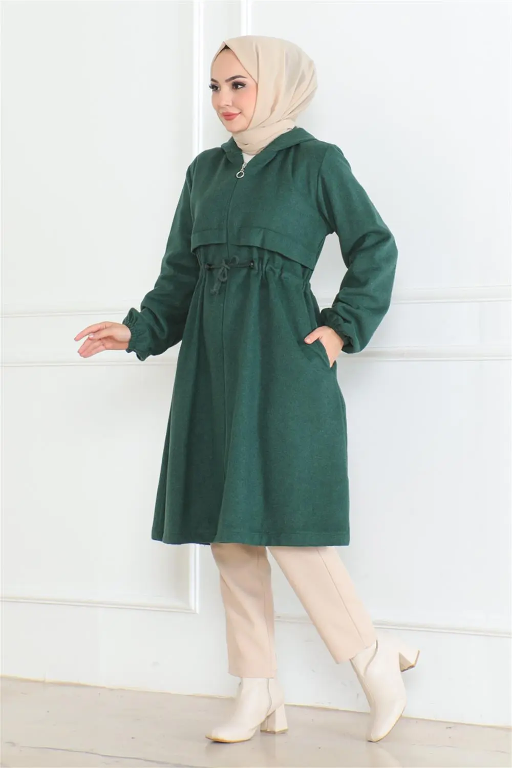 Spor Kaşe Kaban Kahverengi-detail