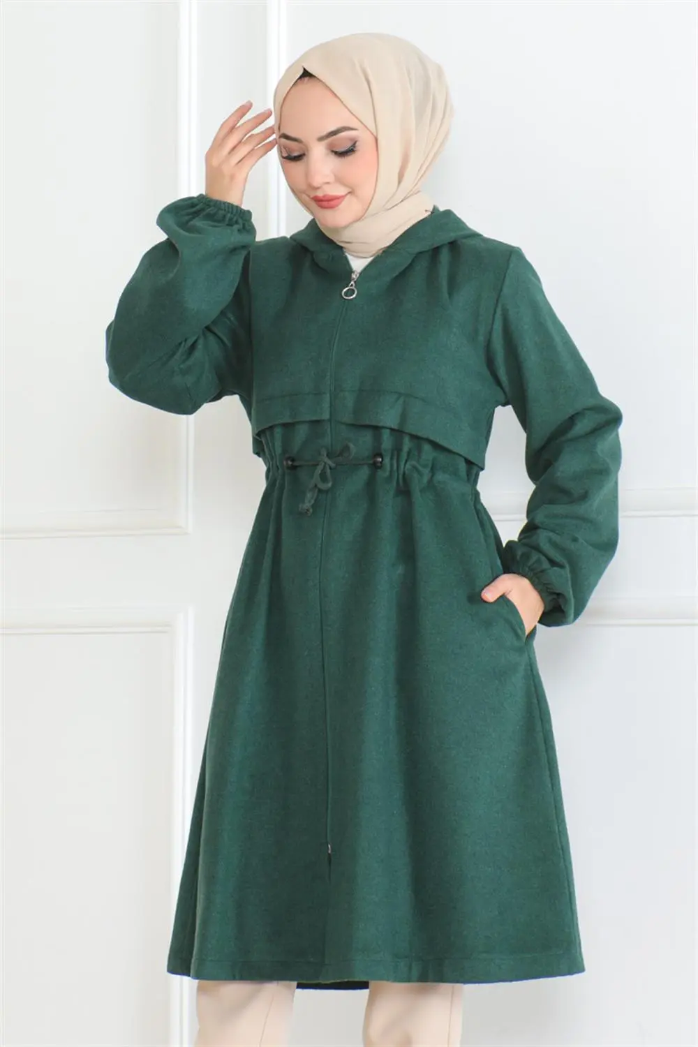 Spor Kaşe Kaban Kahverengi-detail