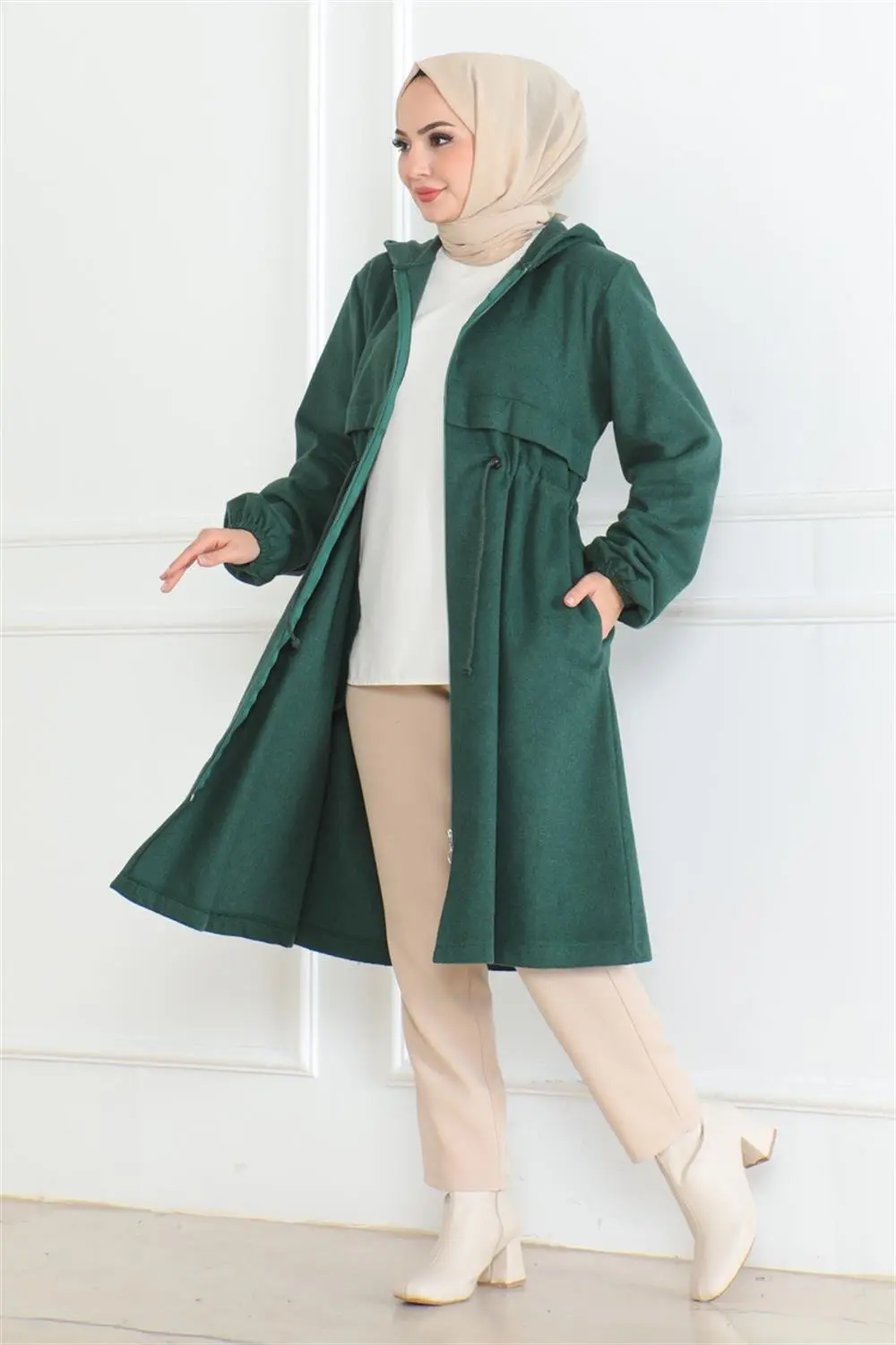 Spor Kaşe Kaban Kahverengi-detail