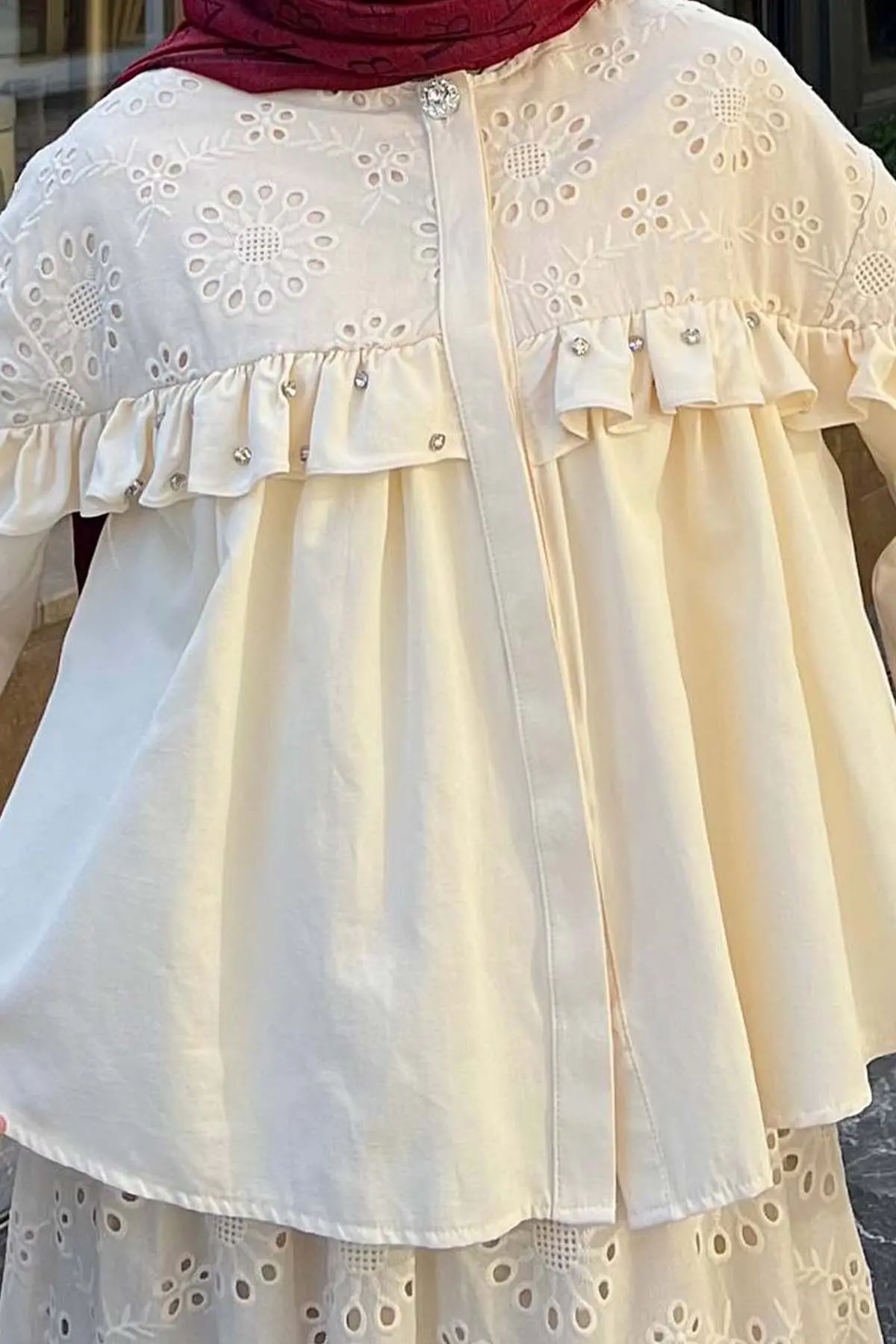 Taş Detaylı Brode Etekli Takım-detail