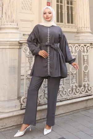 Stone Detailed Two Piece Set