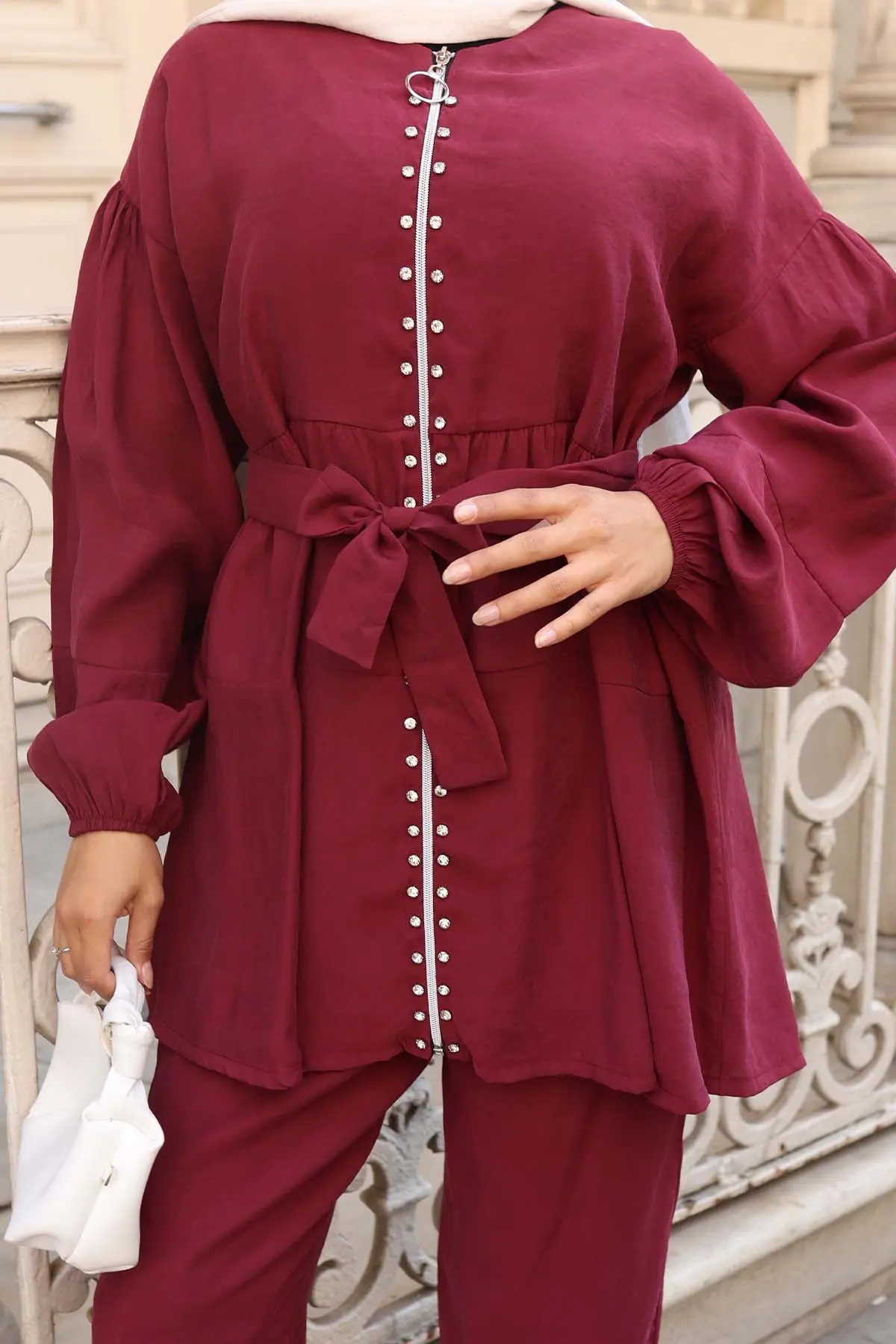 Stone Detailed Two Piece Set-detail