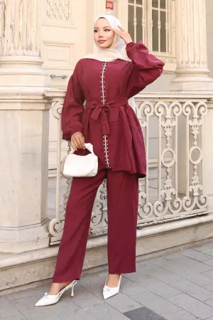 Taş Detaylı Ikili Takım