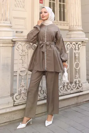 Taş Detaylı Ikili Takım