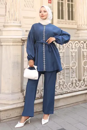 Taş Detaylı Ikili Takım