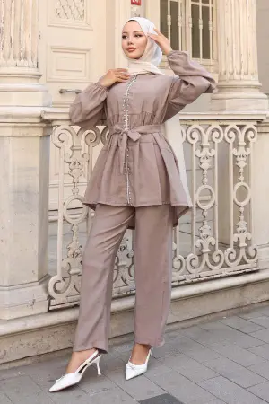 Taş Detaylı Ikili Takım