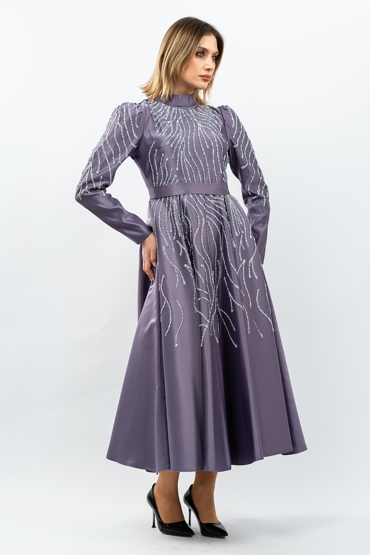 Princess Model Evening Dress Lila With Stone Detail