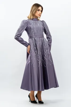 Princess Model Evening Dress Lila With Stone Detail