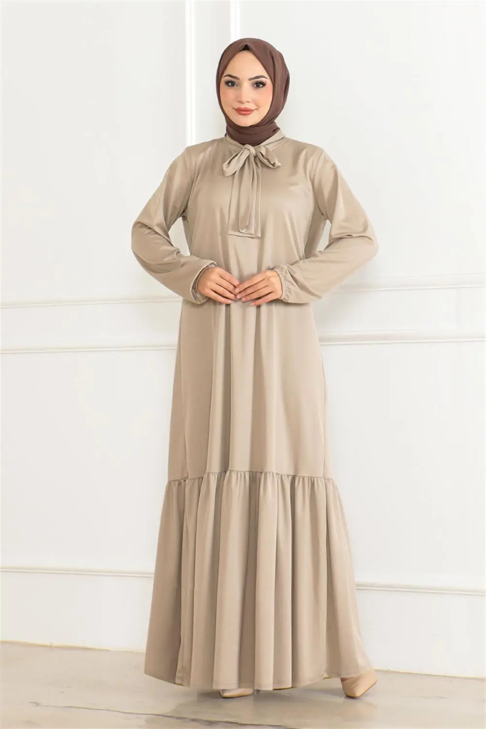 Taş Detaylı Tesettür Elbise-detail