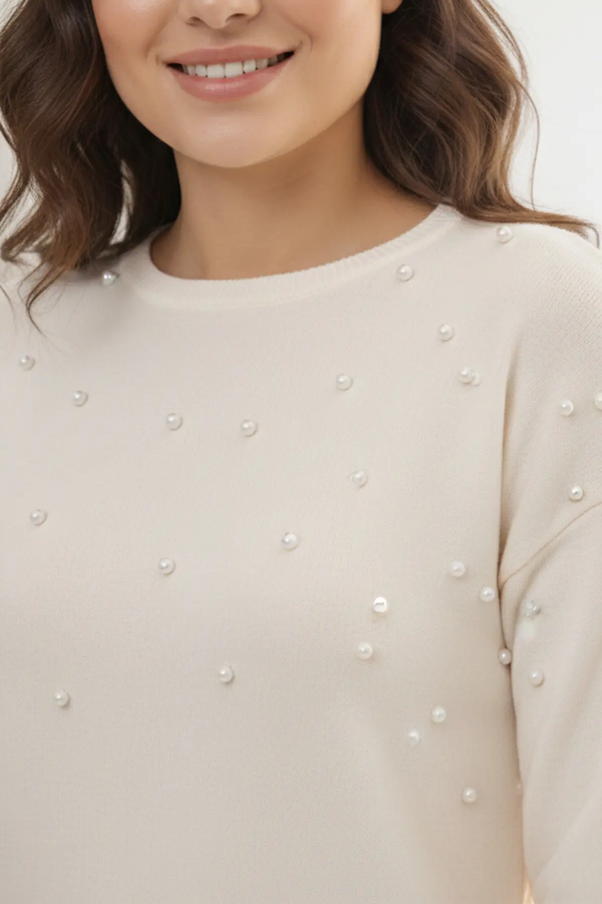 Taş Detaylı Triko Tunik-detail