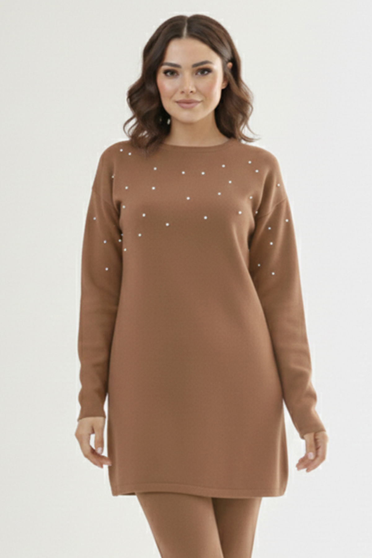 Stone Detail Knitted Tunic