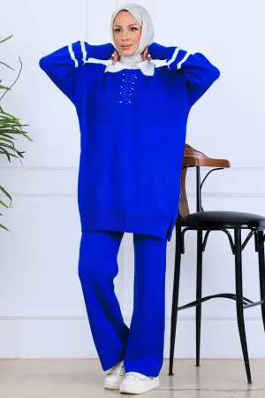 Taş İşlemeli Triko Takım