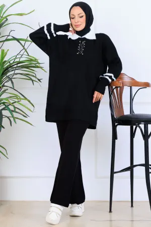 Taş İşlemeli Triko Takım