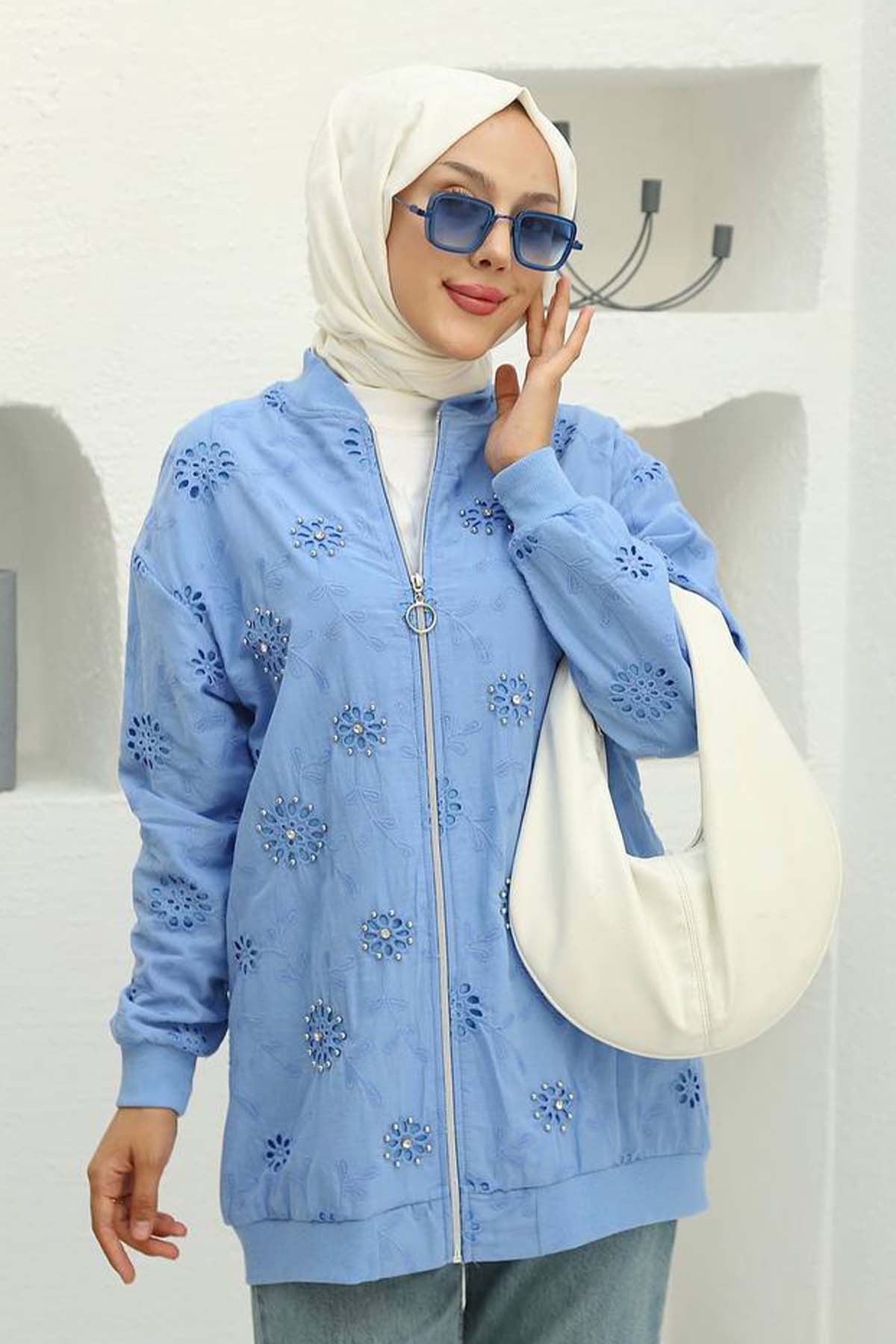 Stone Embroidered Brode Cardigan