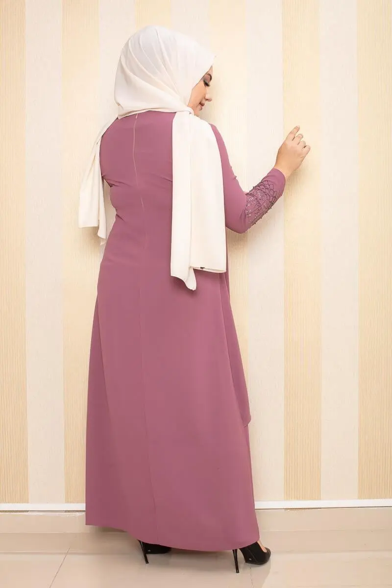 Taş Işlemeli Tesettür Elbise-detail