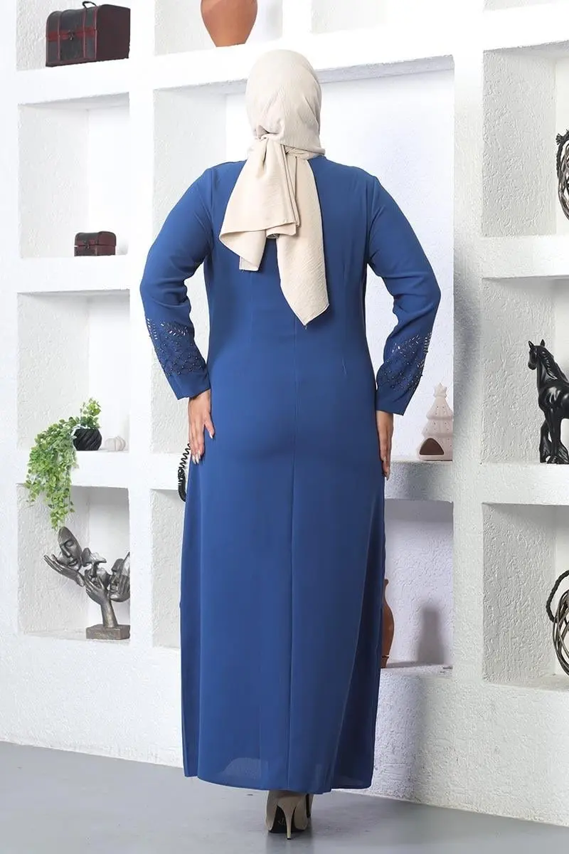 Taş Işlemeli Tesettür Elbise-detail