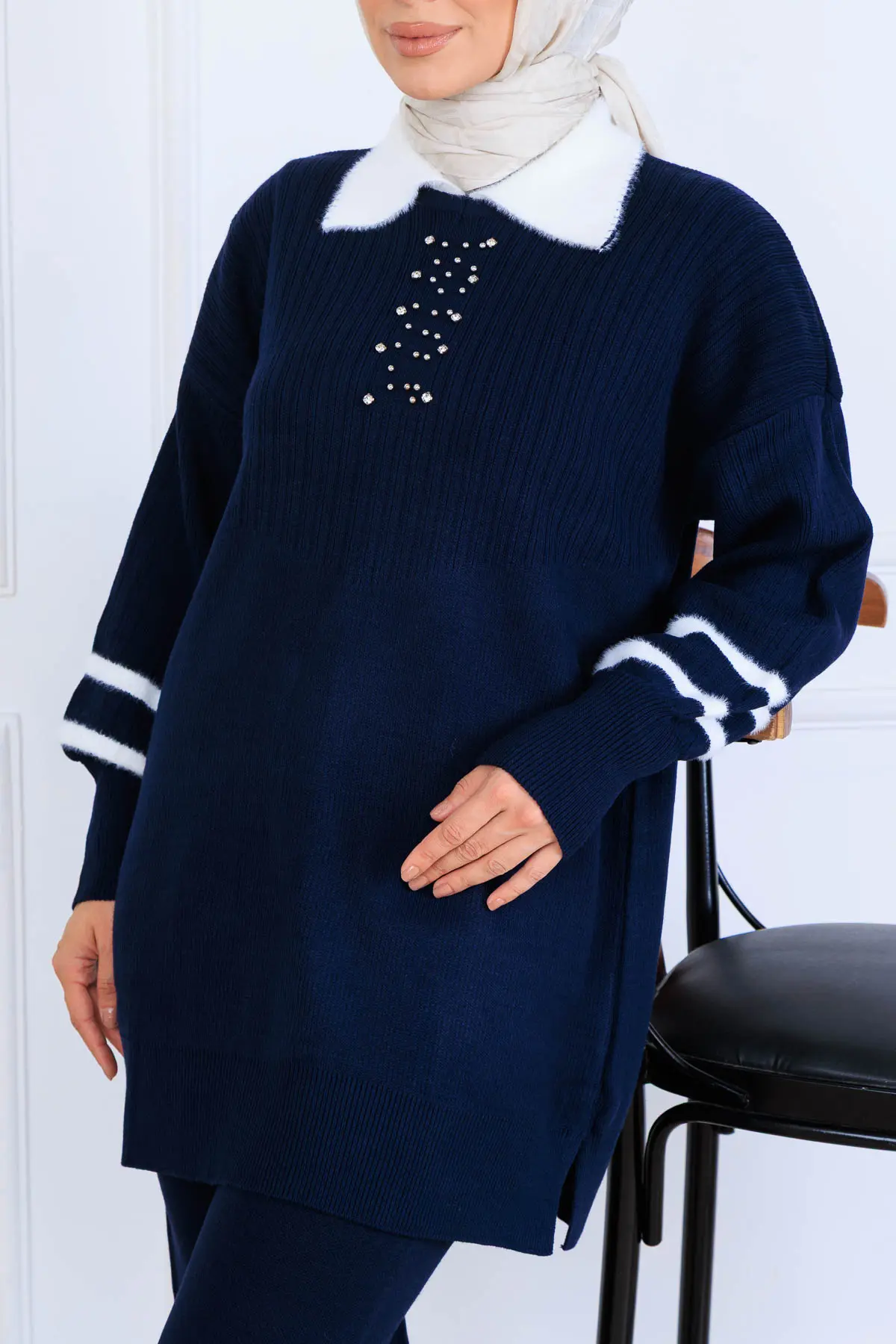 Taş İşlemeli Triko Takım-detail