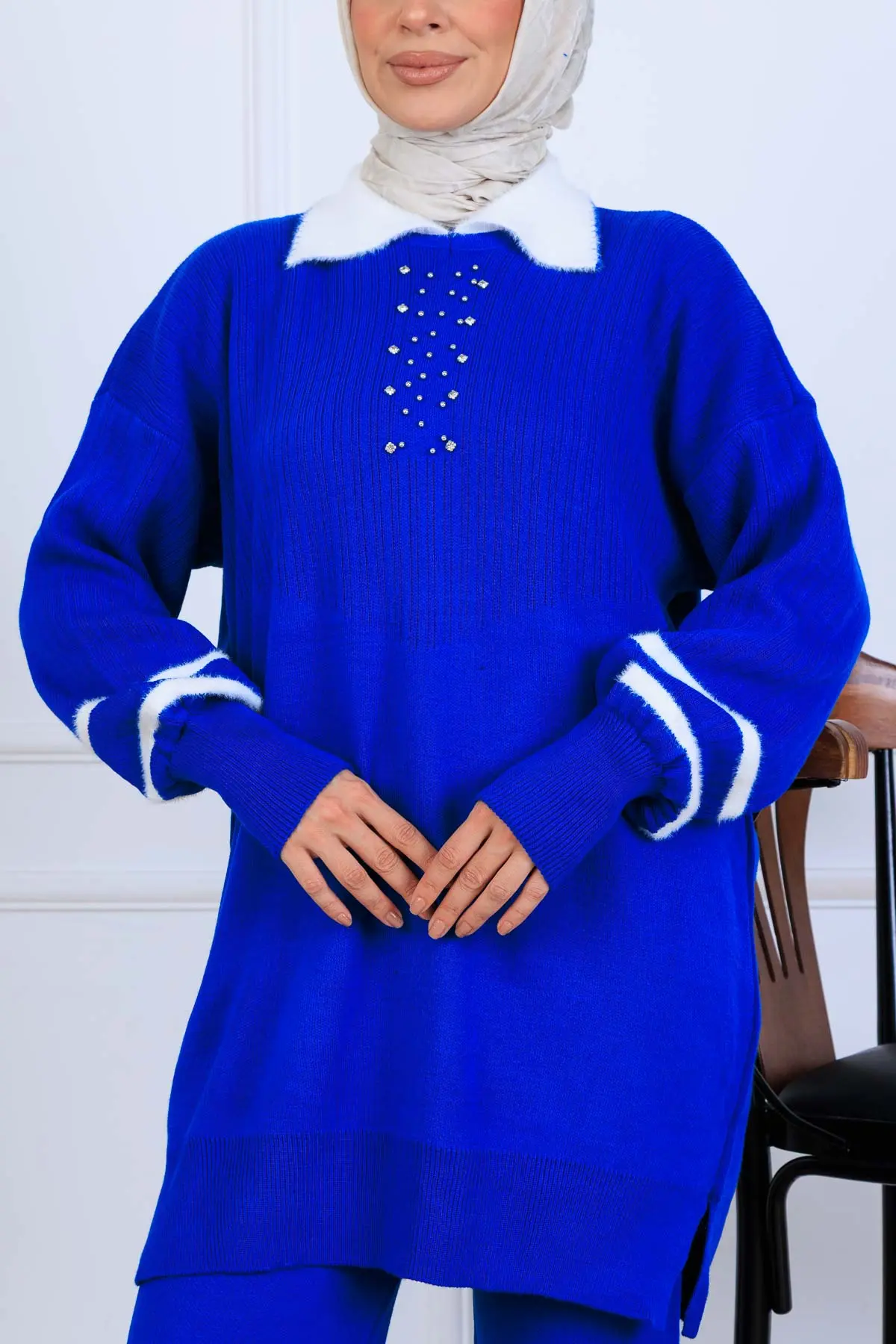 Taş İşlemeli Triko Takım-detail