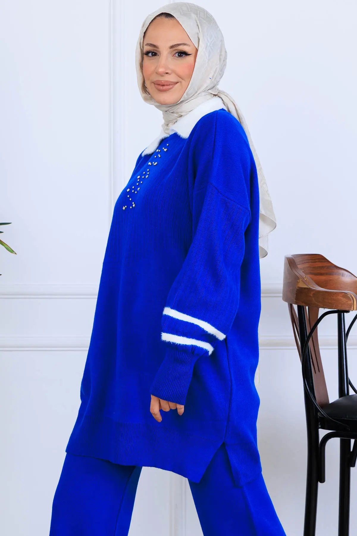 Taş İşlemeli Triko Takım-detail