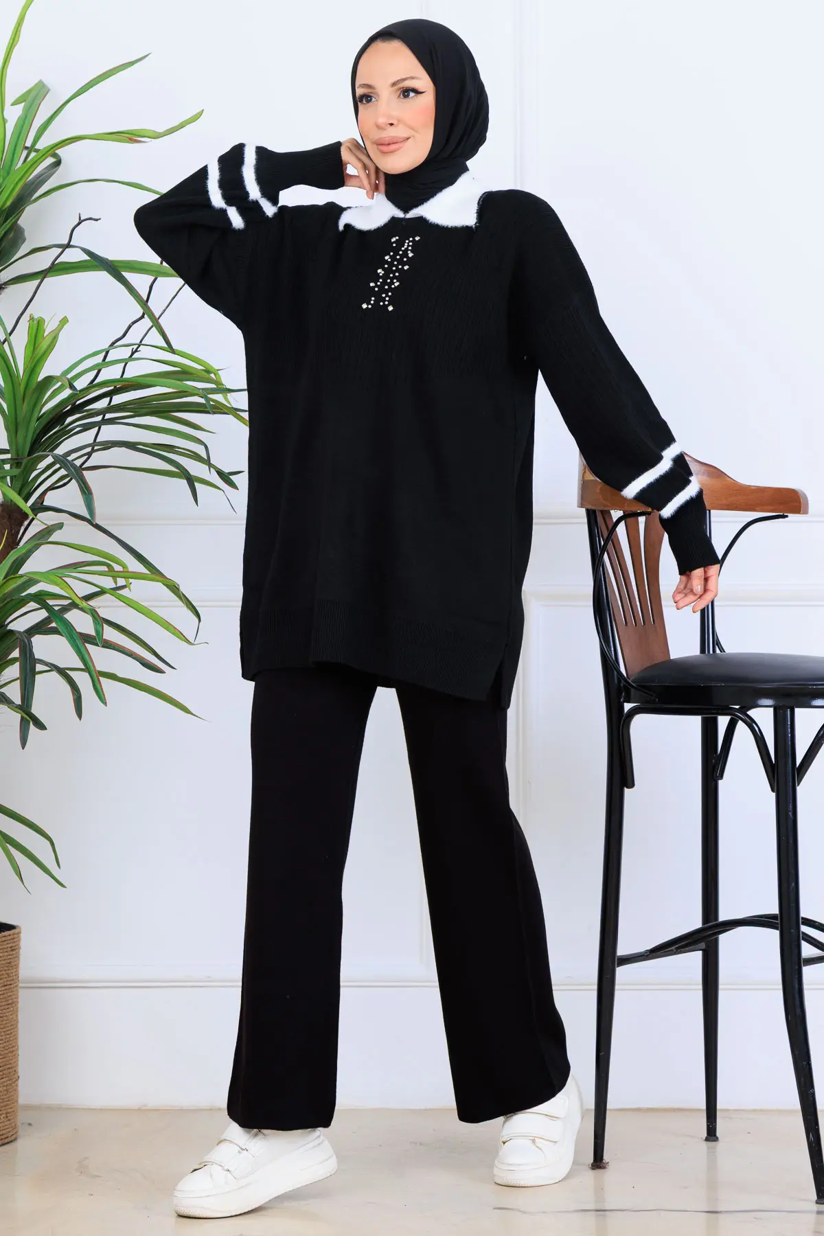 Taş İşlemeli Triko Takım-detail