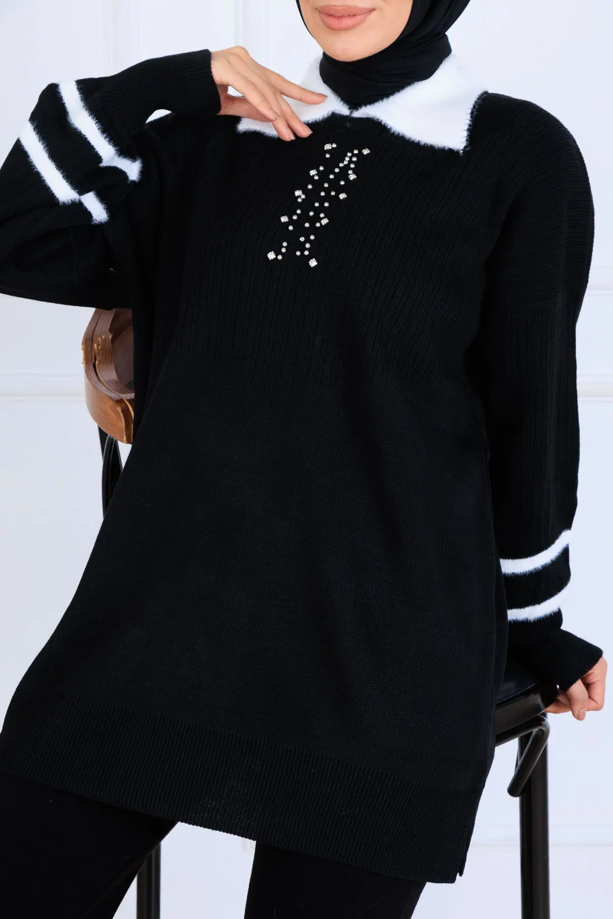 Taş İşlemeli Triko Takım-detail