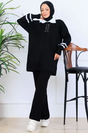 Taş İşlemeli Triko Takım