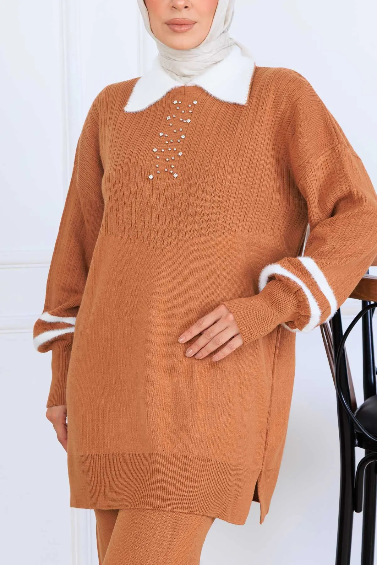 Taş İşlemeli Triko Takım-detail