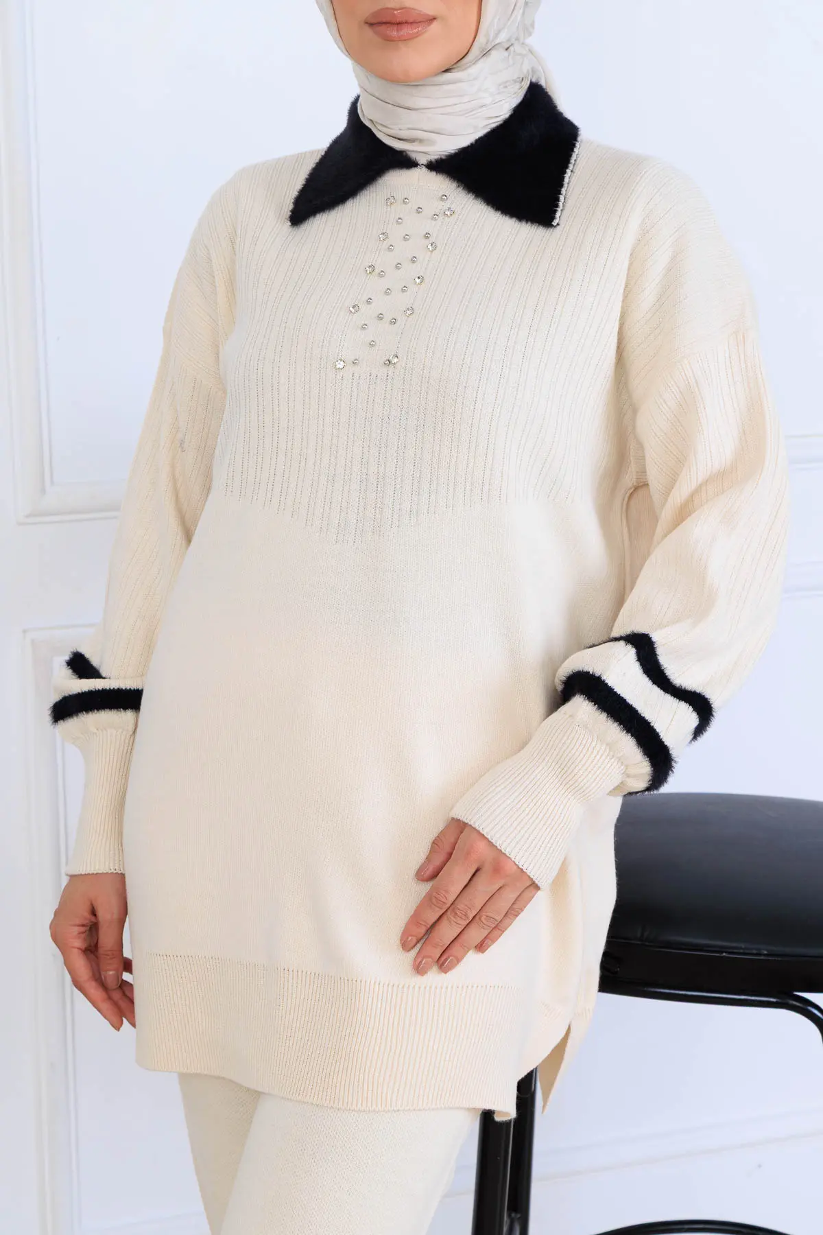 Taş İşlemeli Triko Takım-detail