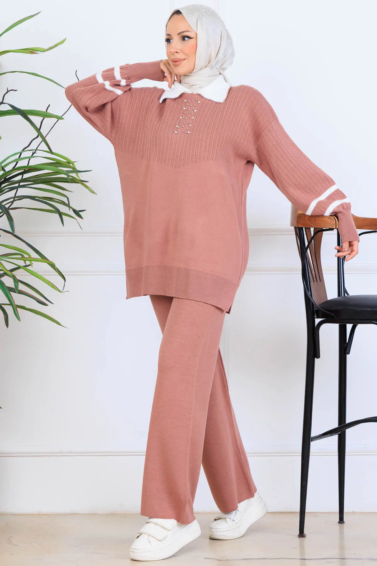 Taş İşlemeli Triko Takım-detail