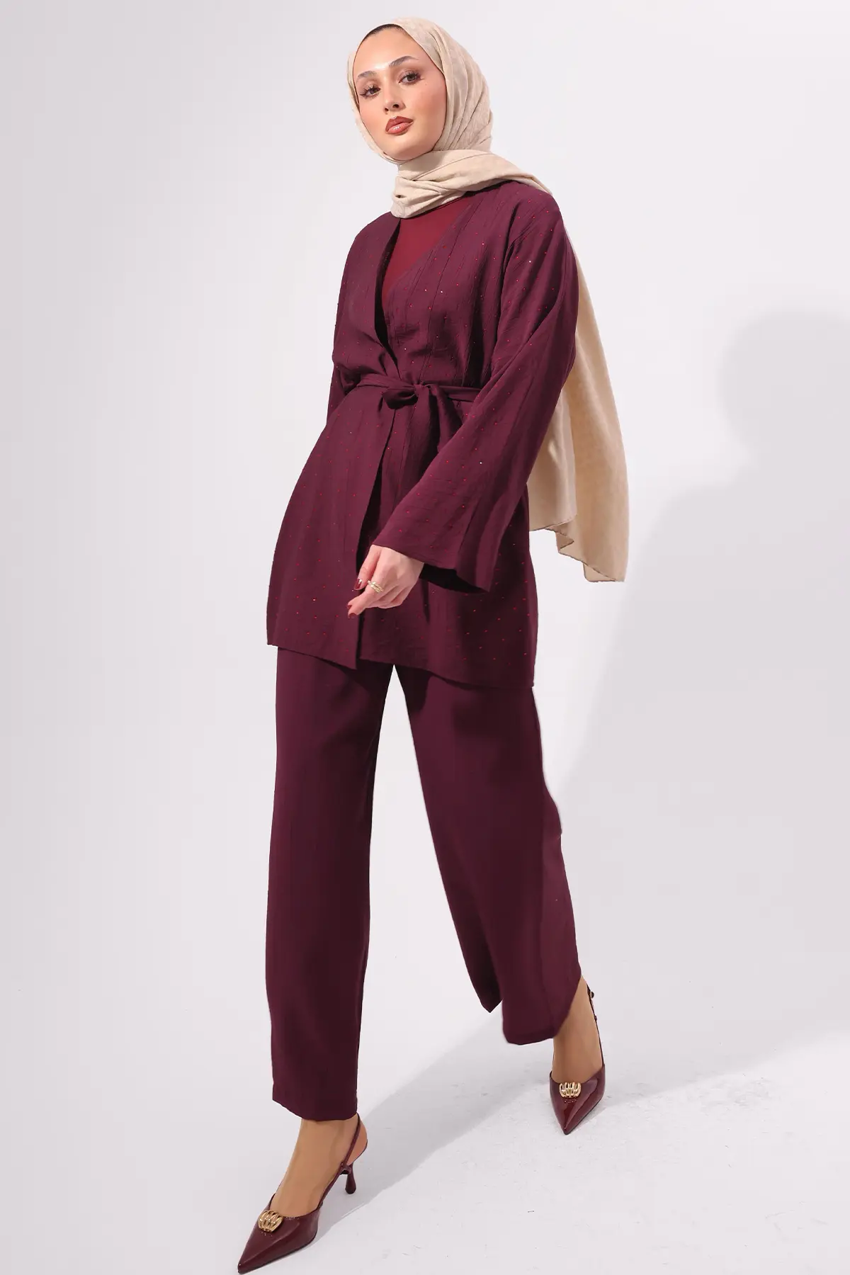 Stone Embellished Two-piece Set-detail