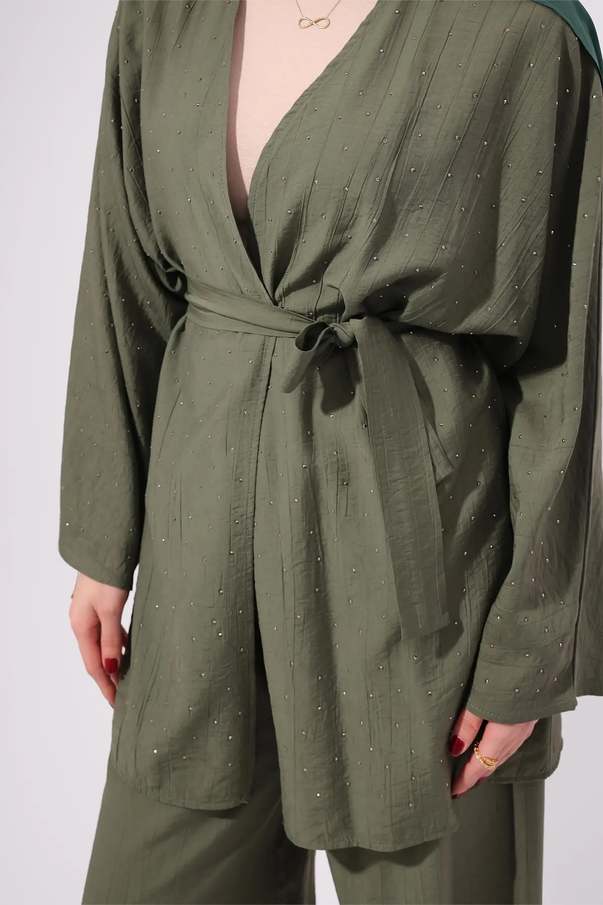 Stone Embellished Two-piece Set-detail