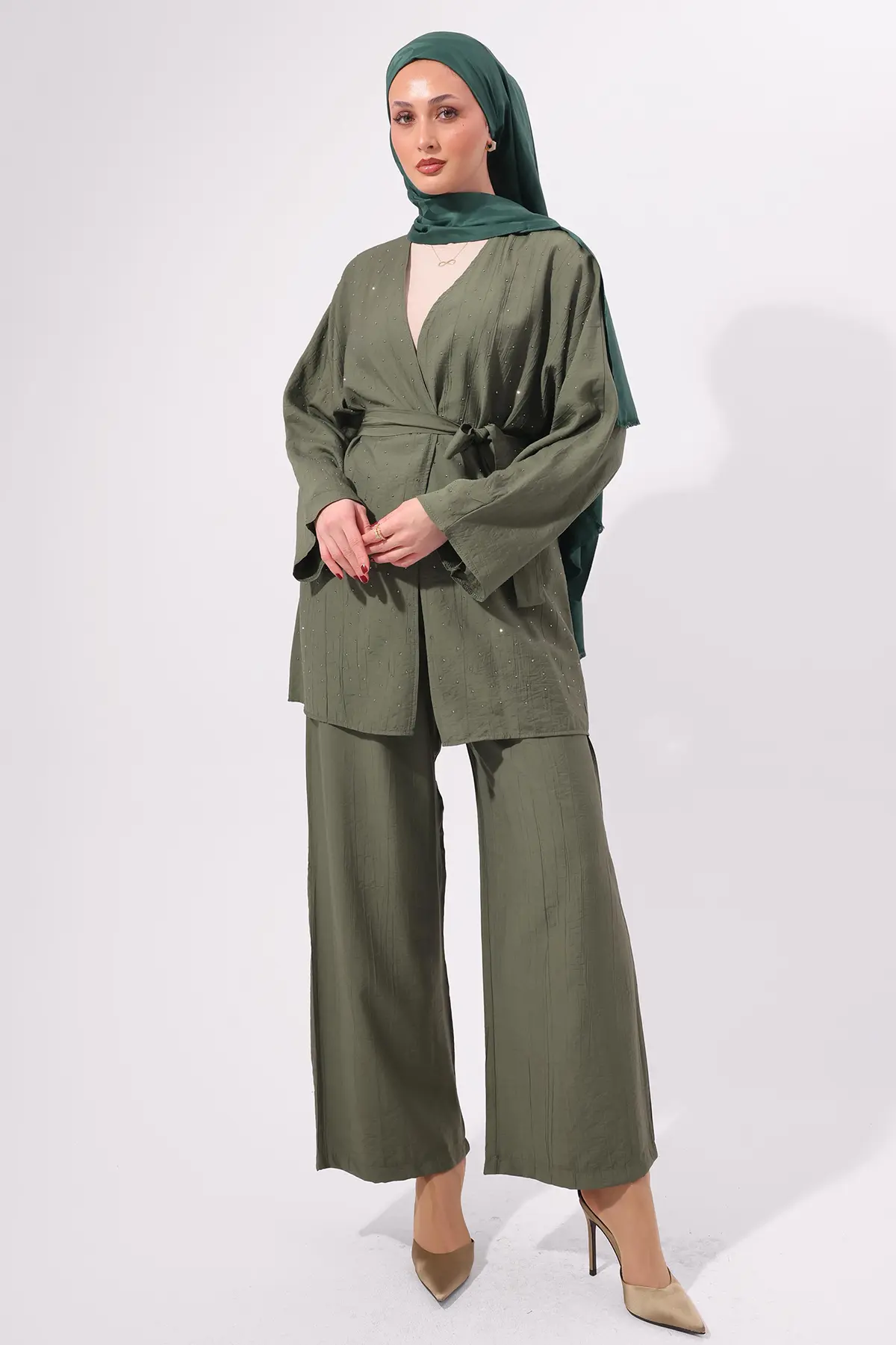 Stone Embellished Two-piece Set-detail