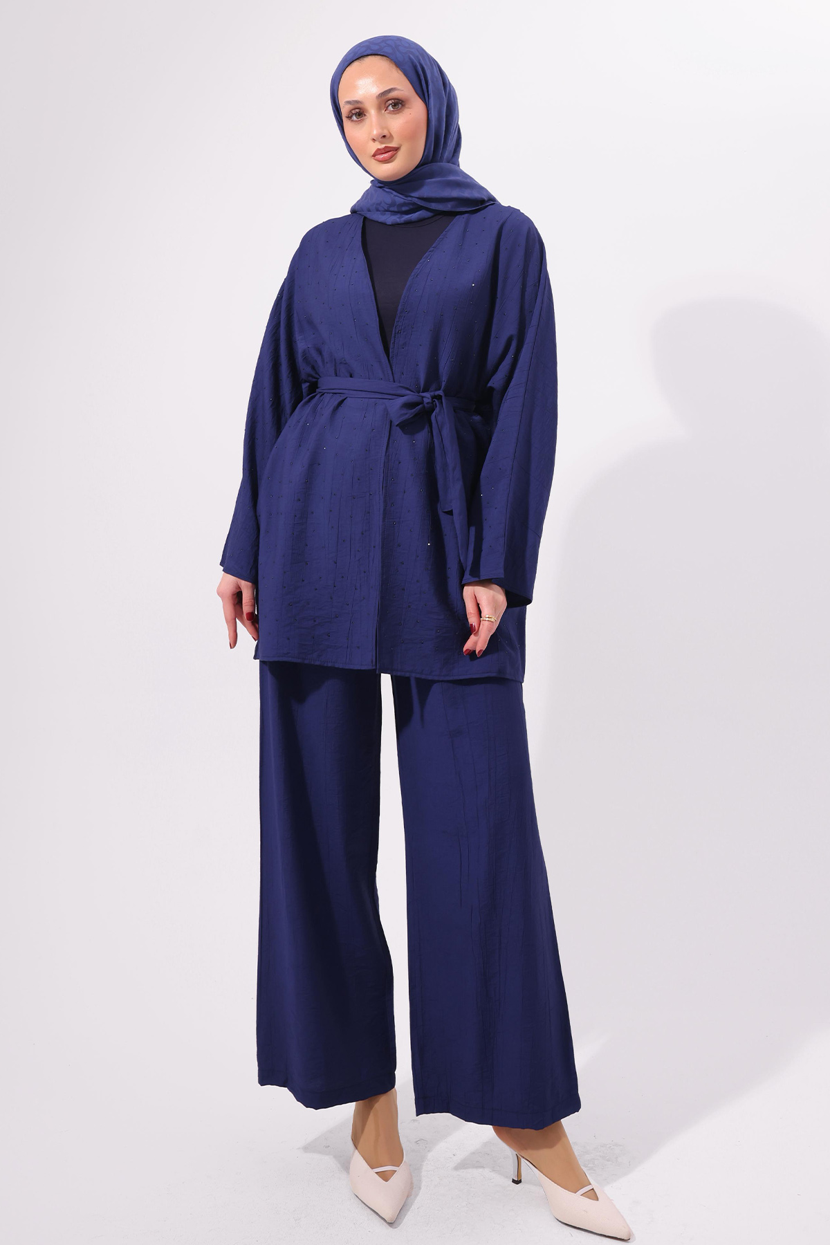 Stone Embellished Two-piece Set