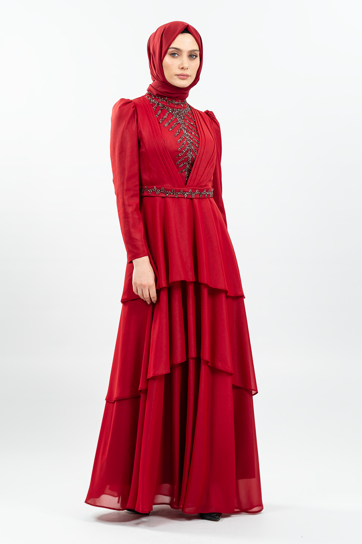 New Red Color Evening Dress