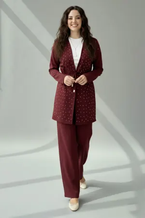 Taşlı Tesettür İkili Takım