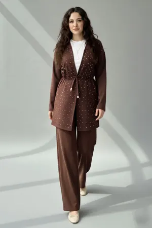 Taşlı Tesettür İkili Takım