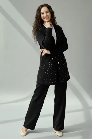 Taşlı Tesettür İkili Takım