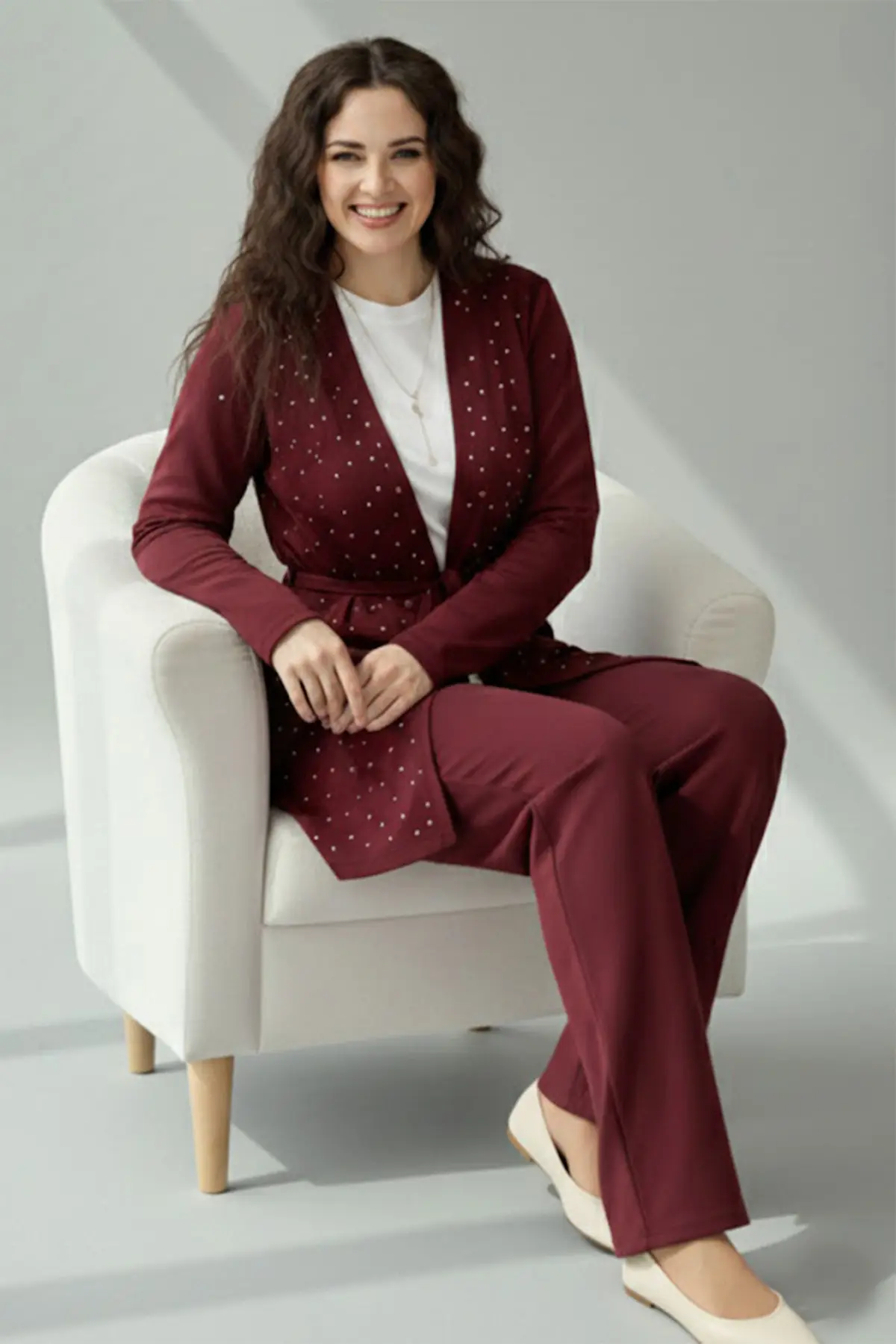 Taşlı Tesettür İkili Takım-detail