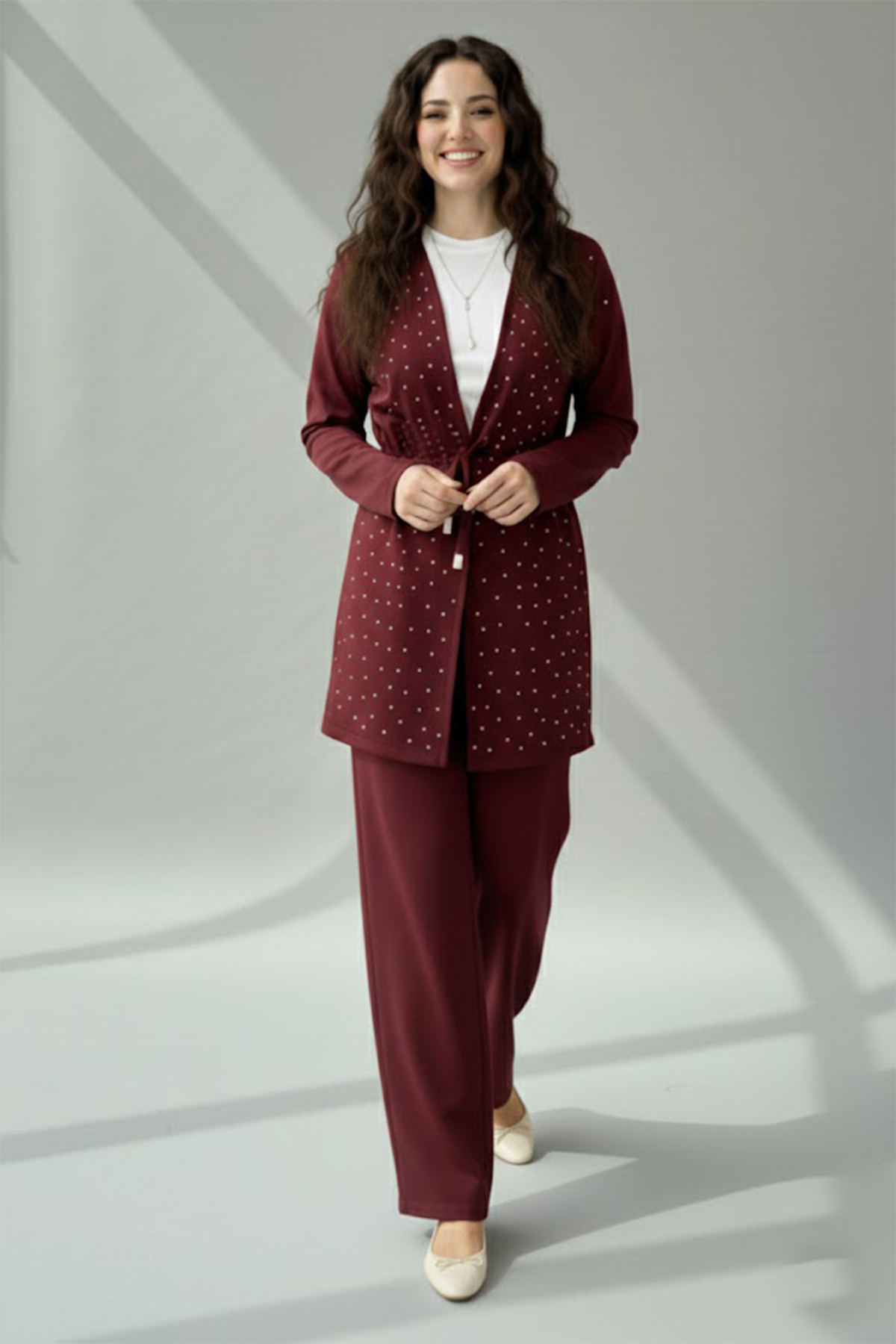 Taşlı Tesettür İkili Takım