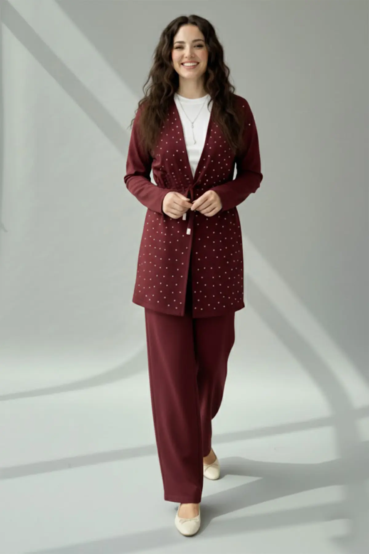 Taşlı Tesettür İkili Takım