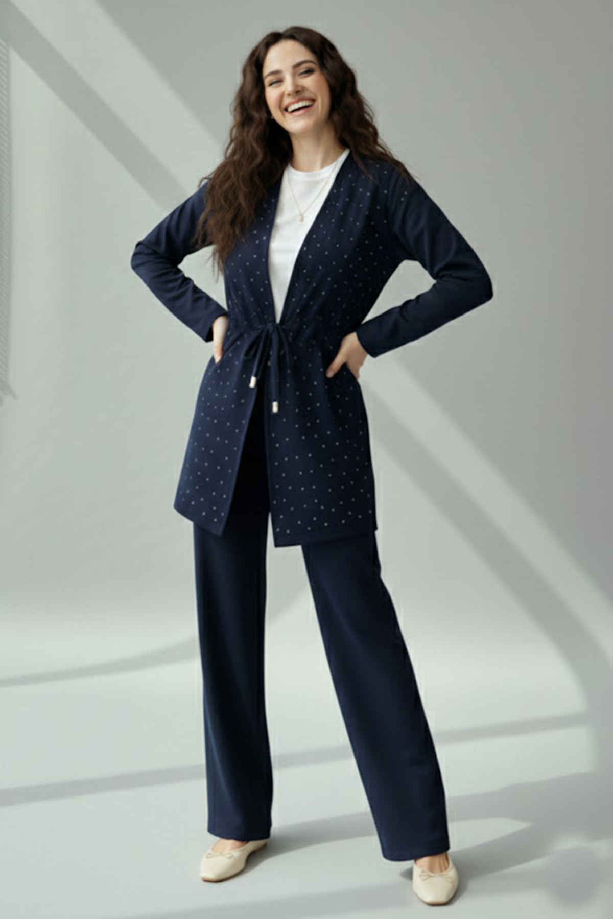 Taşlı Tesettür İkili Takım