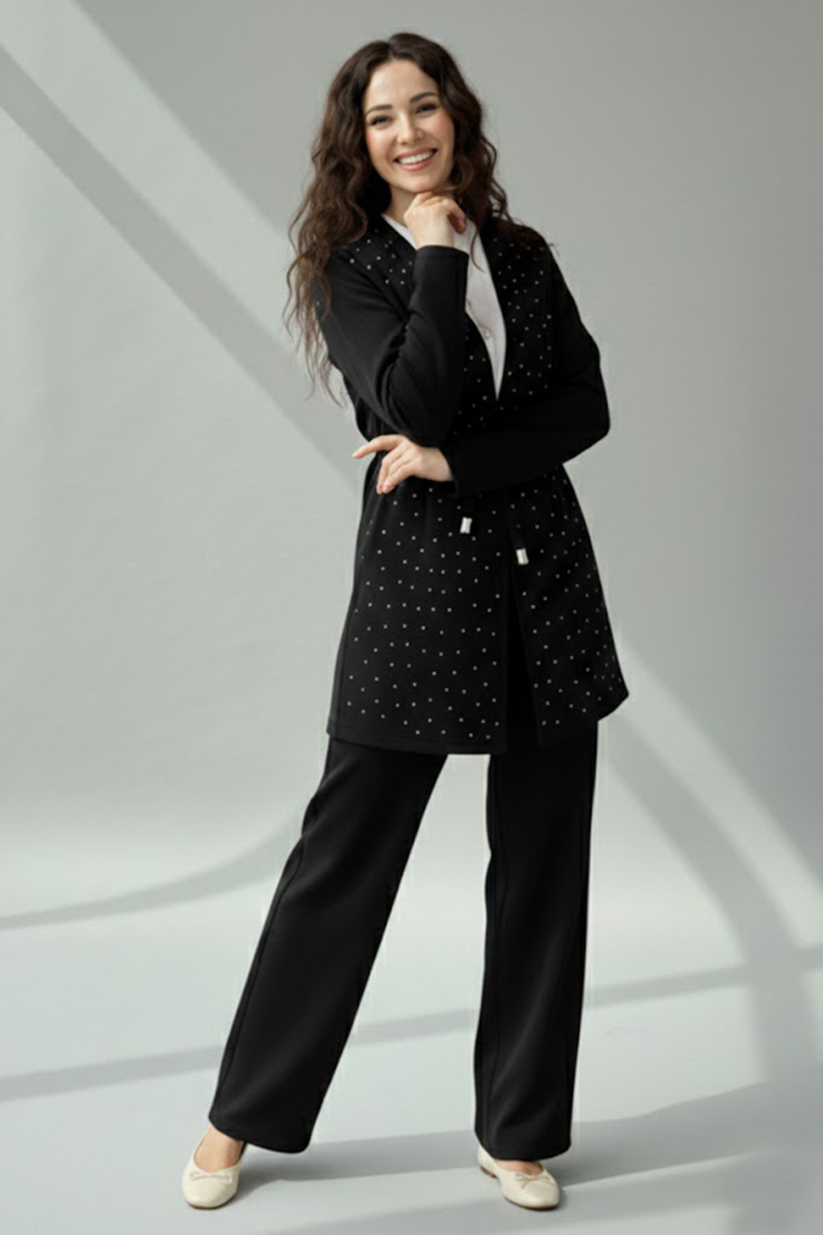 Taşlı Tesettür İkili Takım