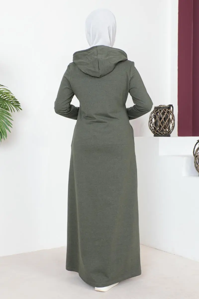 Tesettür Ferace Haki-detail