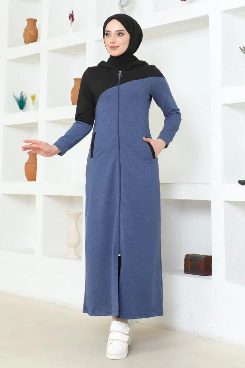 Tesettür Spor Ferace Indigo-detail