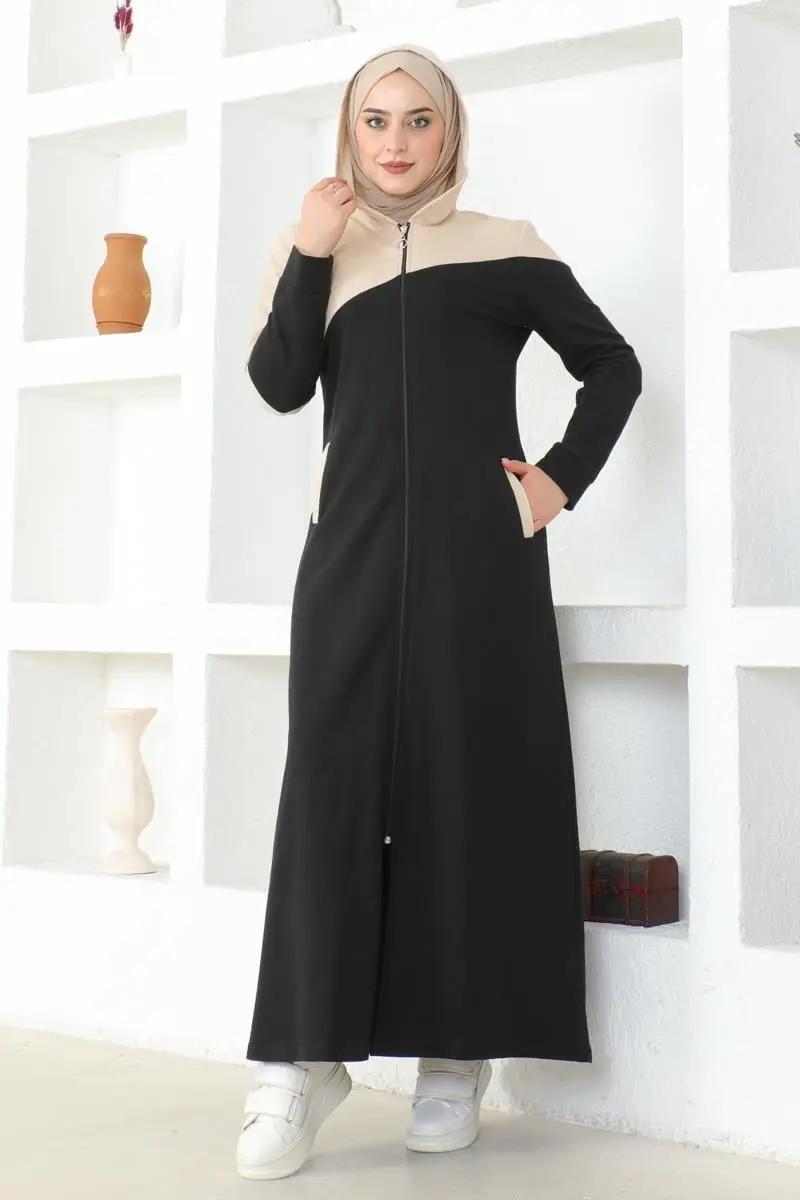 Tesettür Spor Ferace Siyah-detail
