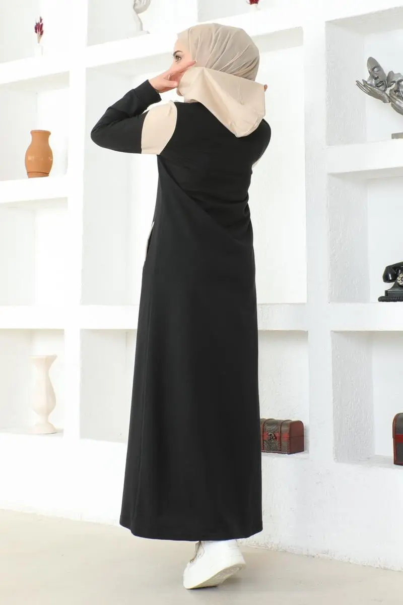 Tesettür Spor Ferace Siyah-detail